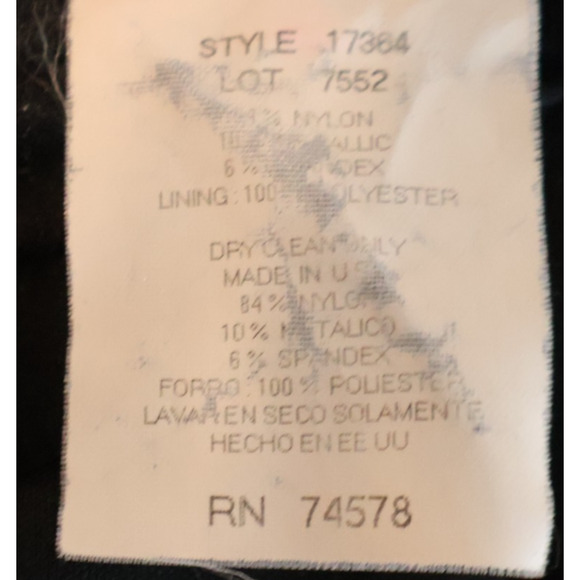 Vintage Cache Black Metallic Asymmetrical Dress Y2K 90s Glam Beaded Size XXS - Picture 5 of 11